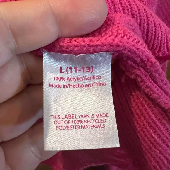 🐻Size L(11-13) - NOBO - Pink Distressed Sweater w/Skull Design - Picture 6 of 8